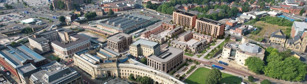 Aerial concept image of our Moor Lane new build development