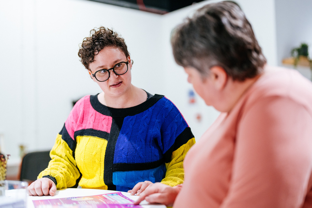 A Be One Homes colleague supports a customer at one of our UCAN centres.