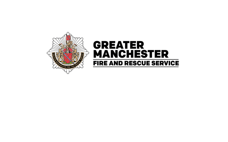 The Greater Manchester Fire and Rescue Service (GMFRS) logo.